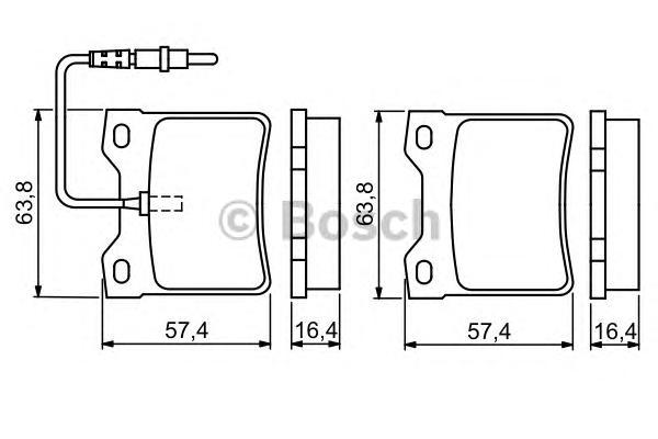 

Тормозные колодки Bosch задние дисковые 986494055, ДИСКОВЫЕ КОЛОДКИ ЗАДНИЕ Bosch 0986494055 Bosch 0986494055