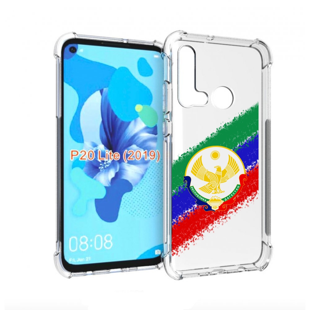 

Чехол бампер MyPads герб флаг Дагестана для Huawei P20 Lite (201, Прозрачный, Tocco