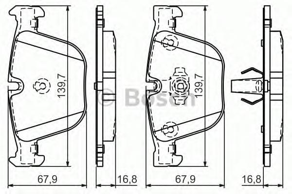 

Тормозные колодки Bosch задние 986494294, Колодки торм задн к-т Bosch 0986494294 Bosch 0986494294