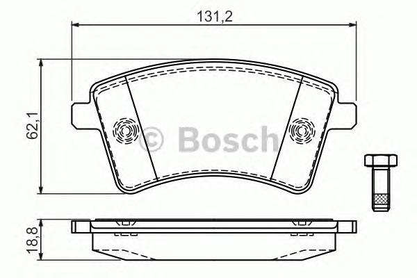 Тормозные колодки Bosch передние дисковые 986494332 ДИСКОВЫЕ КОЛОДКИ ПЕРЕДНИЕ Bosch 0986494332 Bosch 0986494332