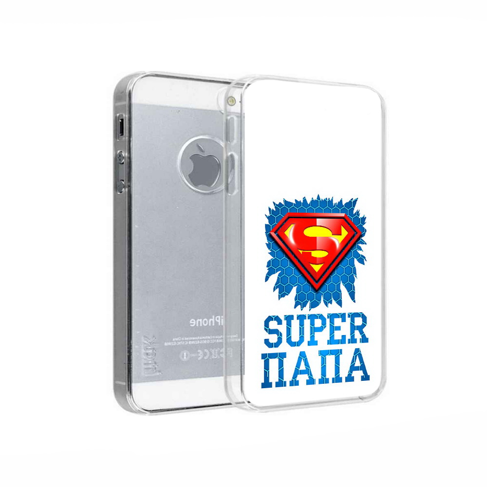 

Чехол MyPads Tocco для Apple iPhone 5 Супер Папа, Прозрачный, Tocco