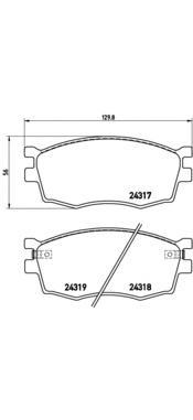 

Тормозные колодки brembo передние дисковые p30026, Колодки тормозные дисковые | перед |