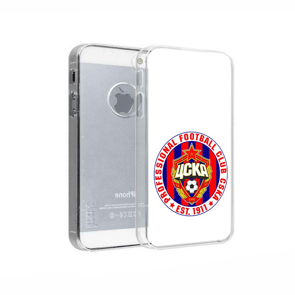 

Чехол MyPads Tocco для Apple iPhone 5 ФК ЦСК логотип, Прозрачный, Tocco