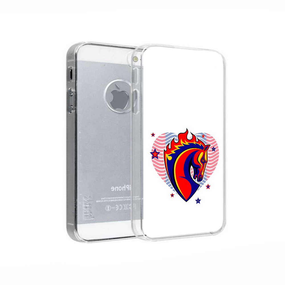 

Чехол MyPads Tocco для Apple iPhone 5 ФК ЦСЛ Лошадь, Прозрачный, Tocco