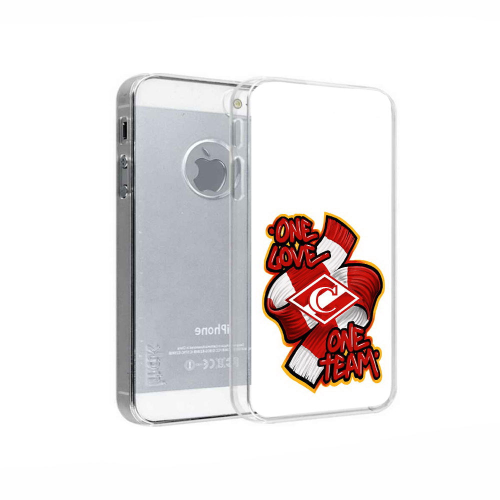 

Чехол MyPads Tocco для Apple iPhone 5 ФК спарак 1 любовь, Прозрачный, Tocco