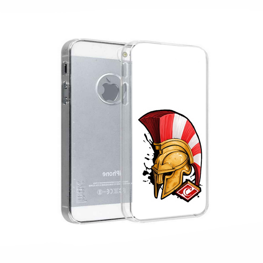 

Чехол MyPads Tocco для Apple iPhone 5 ФК спартак шлем, Прозрачный, Tocco