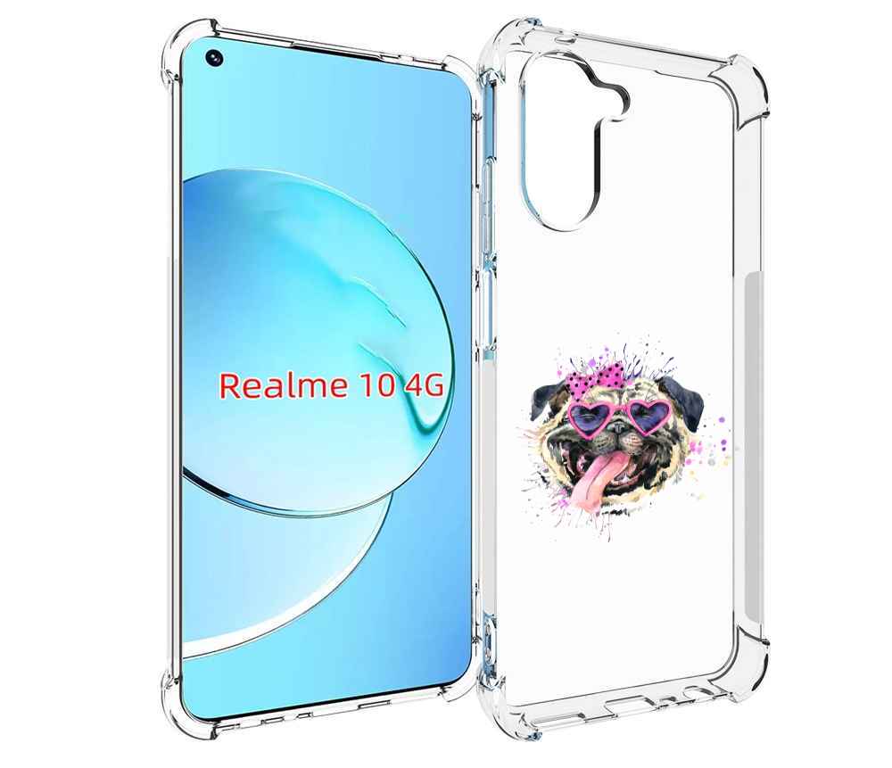 

Чехол MyPads Веселая собака для Realme 10, Прозрачный, Tocco