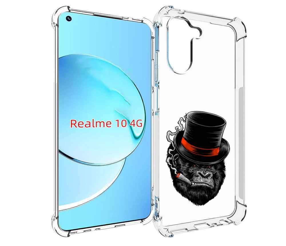 

Чехол MyPads дизайнерская горилла для Realme 10, Прозрачный, Tocco