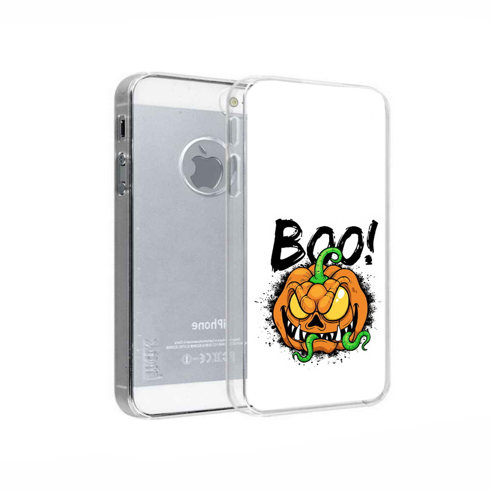 

Чехол MyPads Tocco для Apple iPhone 5 Хэллоуин бу, Прозрачный, Tocco