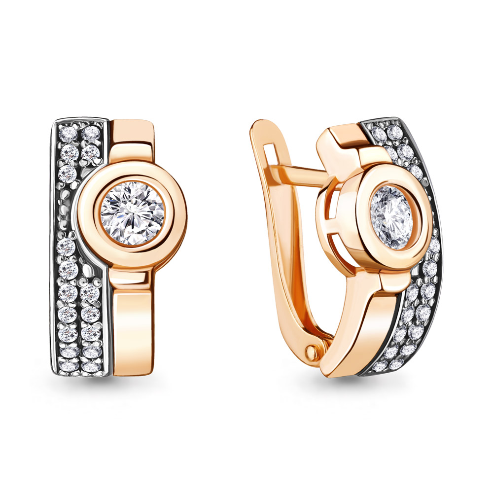 

Серьги из серебра с фианитом Aquamarine 47184А_925_з, 47184А_925_з