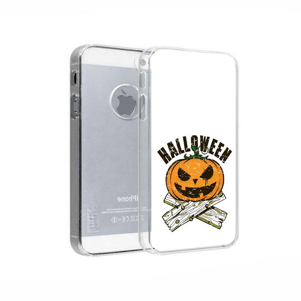 

Чехол MyPads Tocco для Apple iPhone 5 Хэллоуин доски тыква, Прозрачный, Tocco