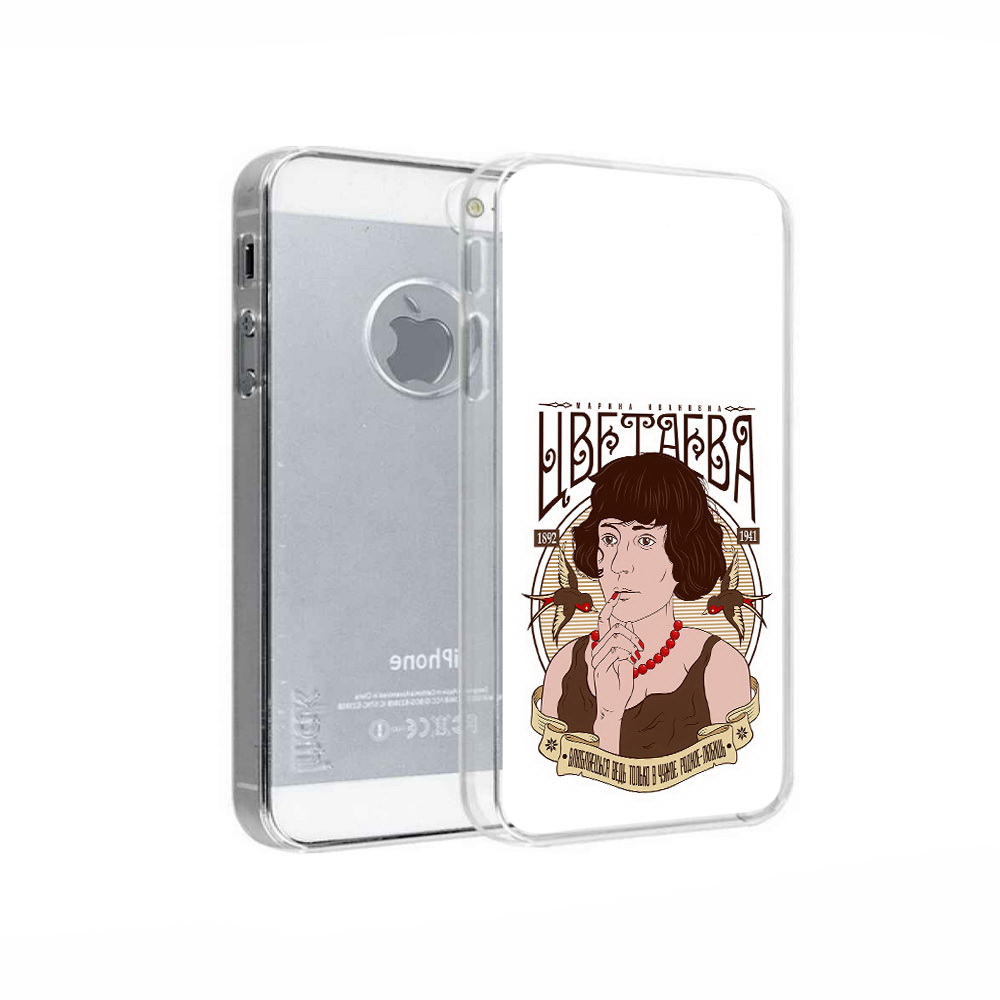 

Чехол MyPads Tocco для Apple iPhone 5 Цветаева, Прозрачный, Tocco