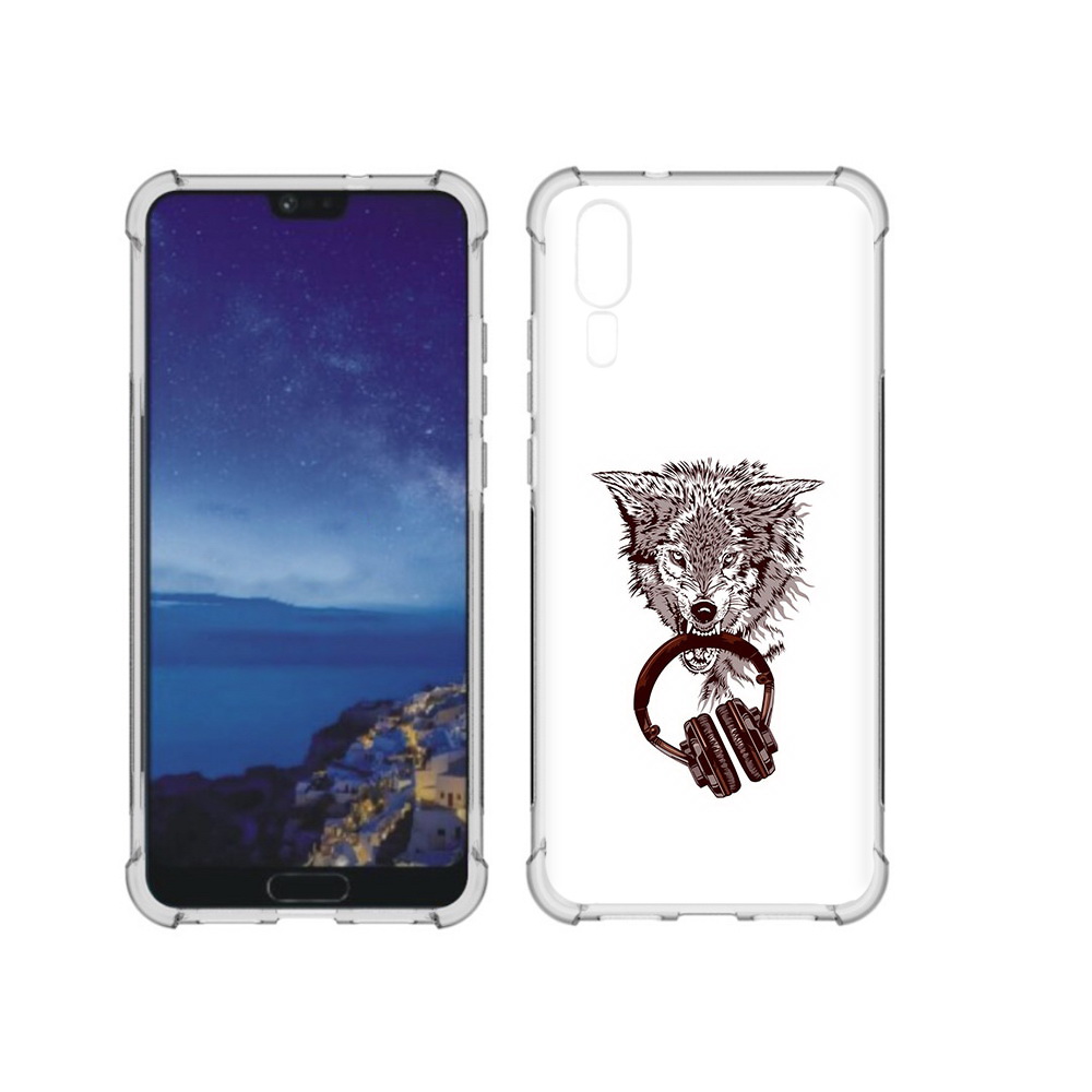 

Чехол MyPads Tocco для Huawei P20 дикий волк (PT108006.52.325), Прозрачный, Tocco