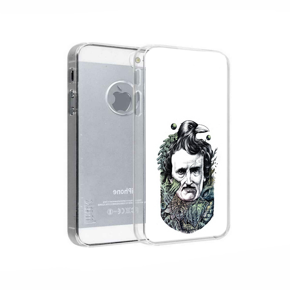

Чехол MyPads Tocco для Apple iPhone 5 Эдгар Аллан с вороном, Прозрачный, Tocco