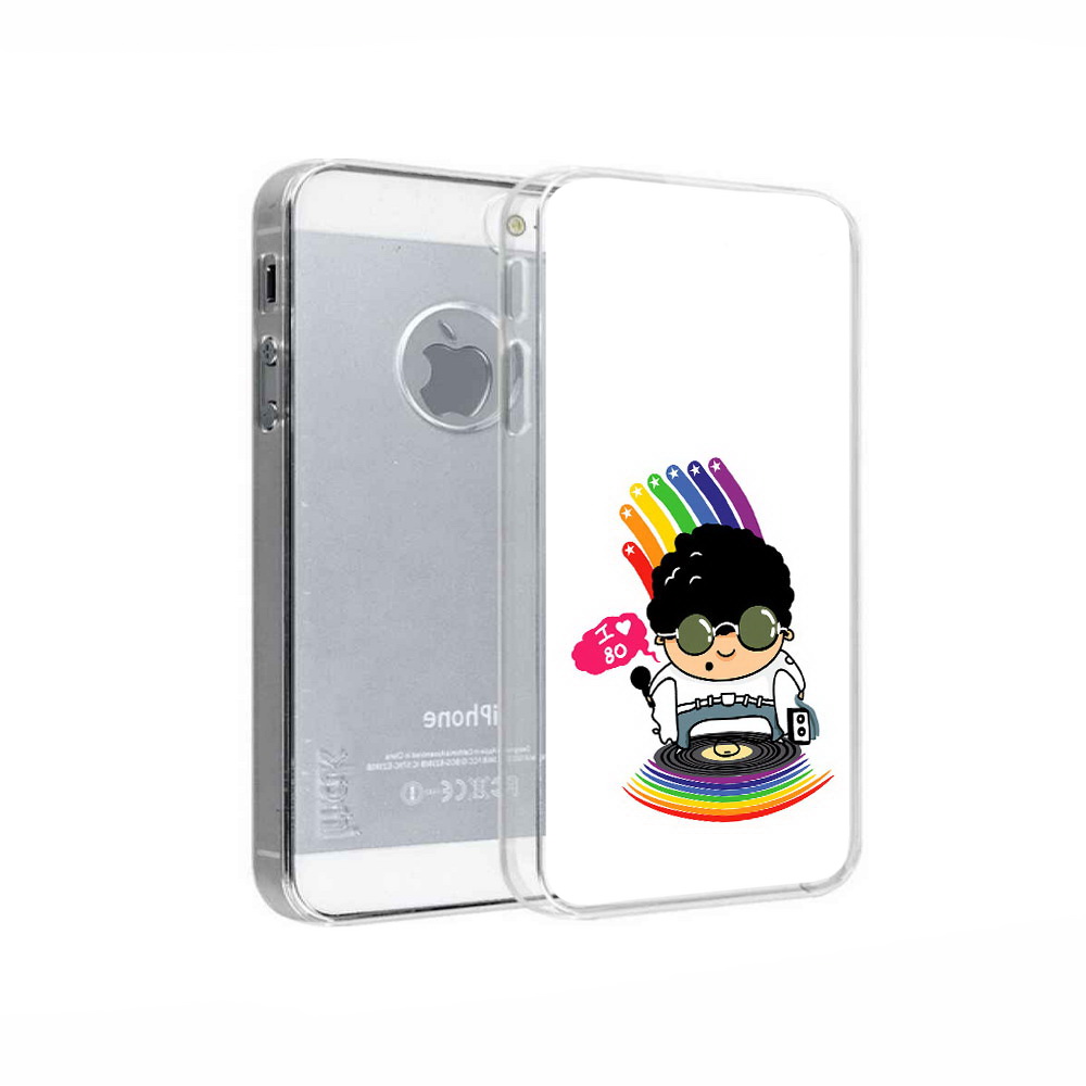 

Чехол MyPads Tocco для Apple iPhone 5 Я люблю 80-е, Прозрачный, Tocco