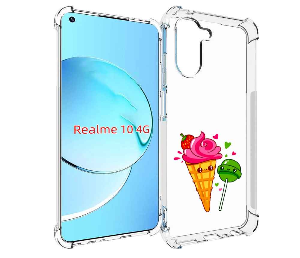 

Чехол MyPads Вкусняшки для Realme 10, Прозрачный, Tocco