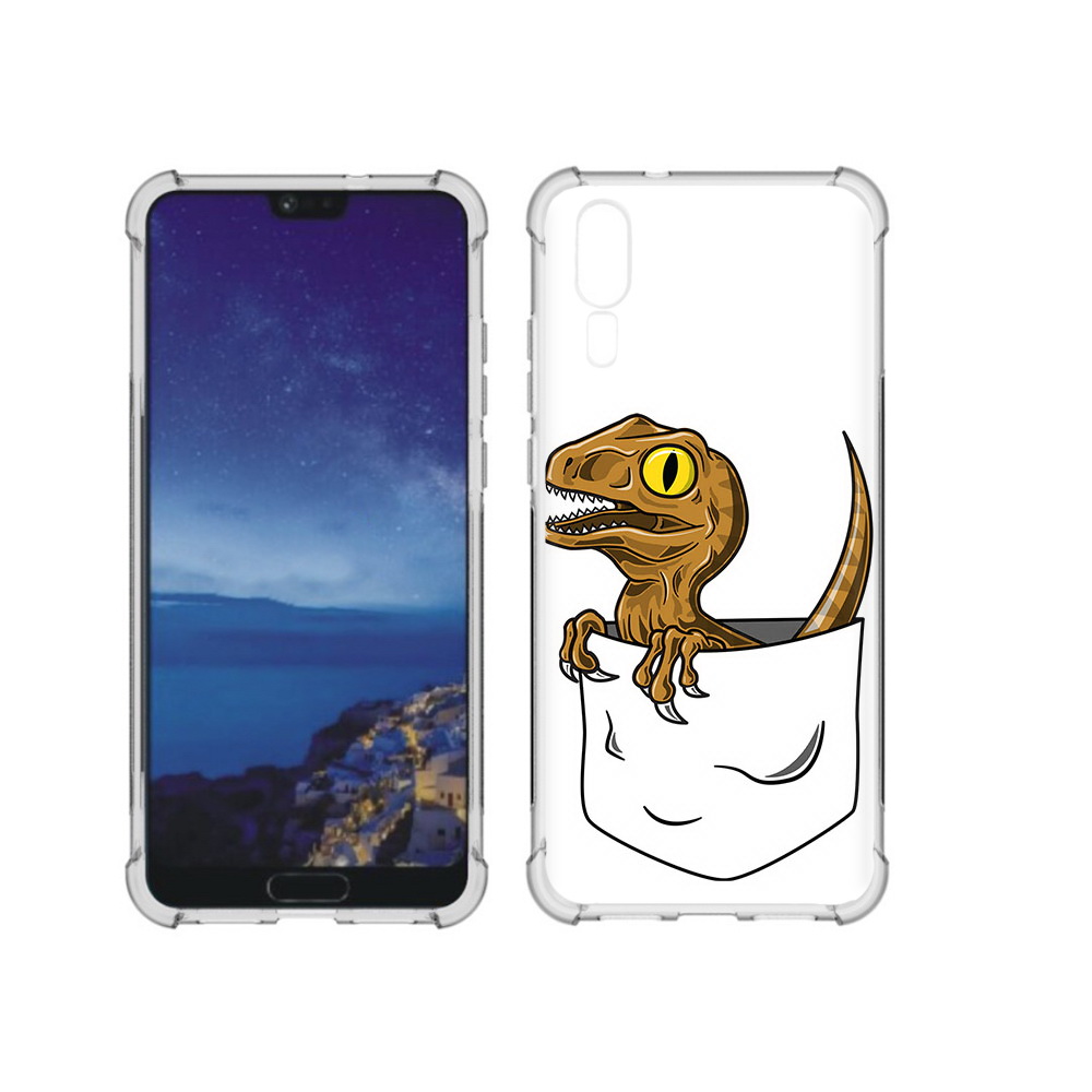 

Чехол MyPads Tocco для Huawei P20 динозавр в кармане (PT108006.52.327), Прозрачный, Tocco