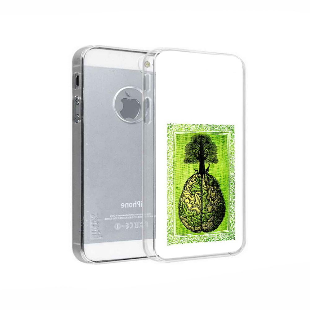 

Чехол MyPads Tocco для Apple iPhone 5 абстракция здоровый мозг, Прозрачный, Tocco