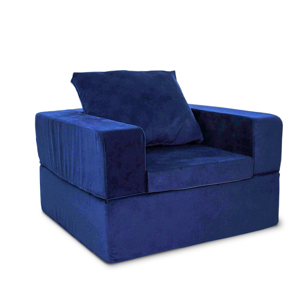 фото Кресло-кровать freeform портер с банкеткой велюр, синий