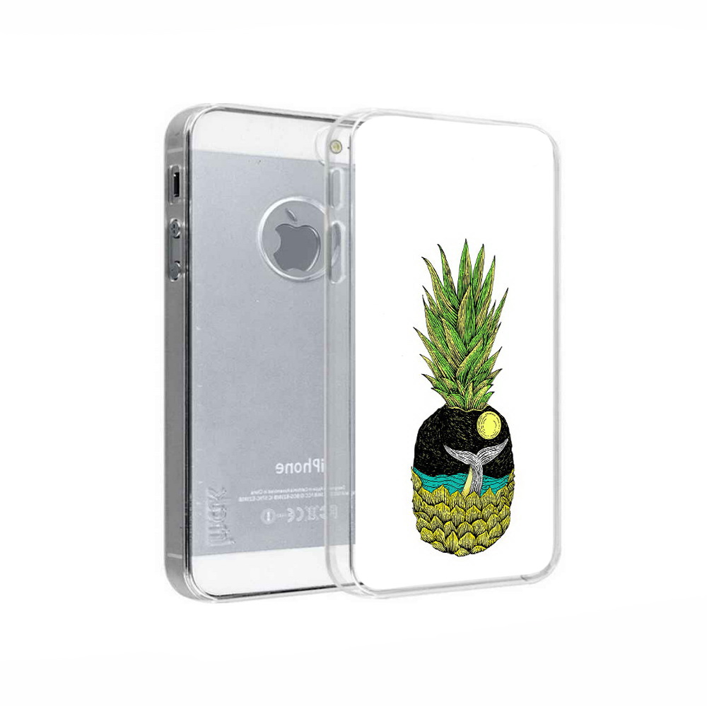 

Чехол MyPads Tocco для Apple iPhone 5 ананас с китом, Прозрачный, Tocco