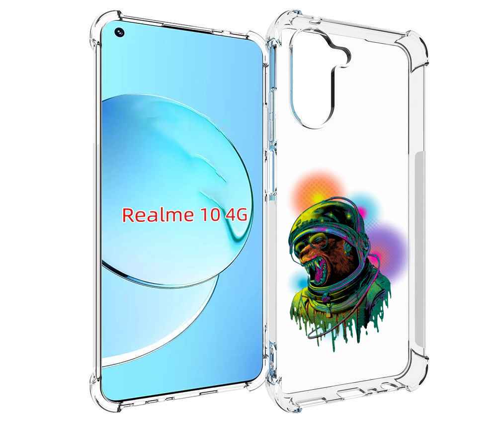 

Чехол MyPads медведь космонавт для Realme 10, Прозрачный, Tocco