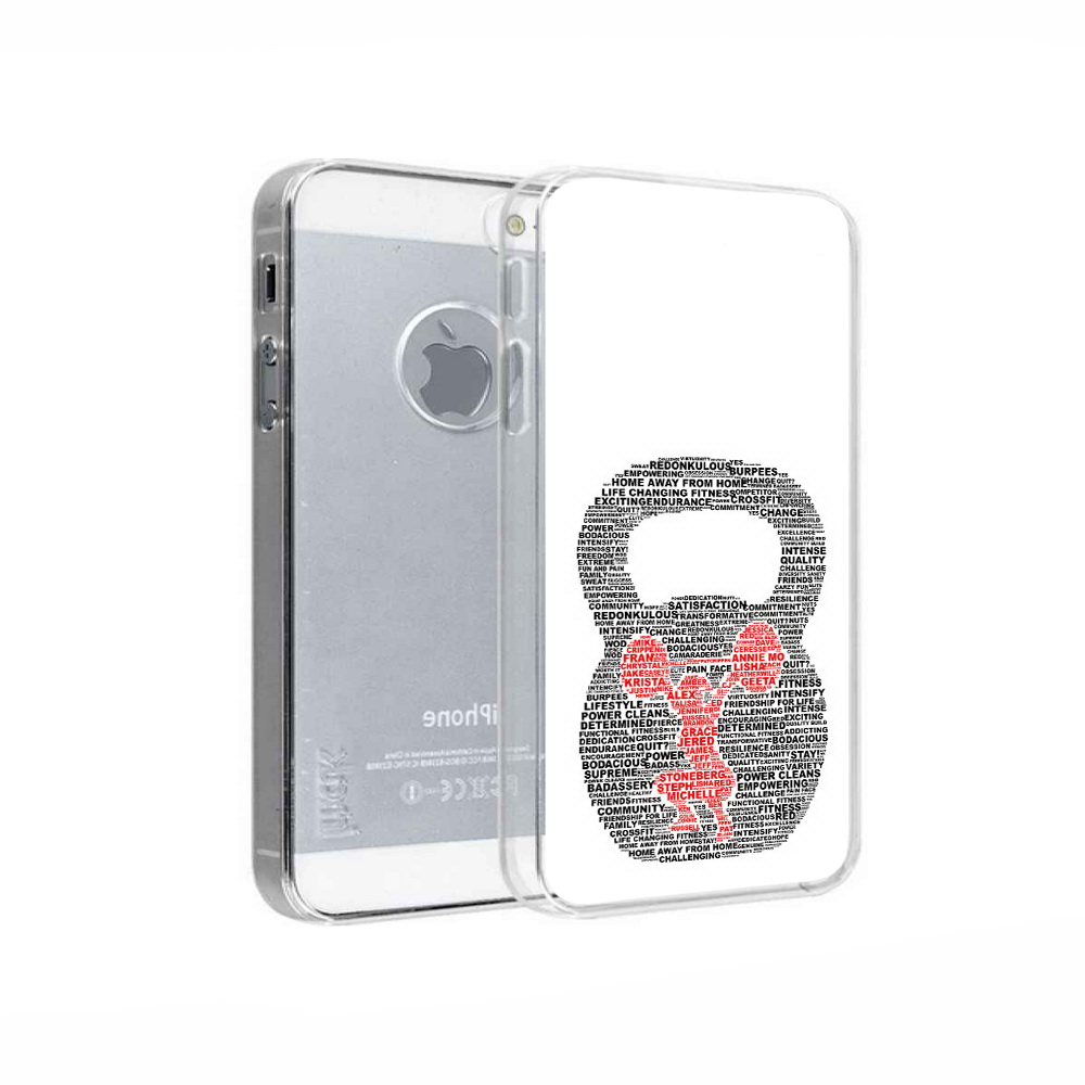 

Чехол MyPads Tocco для Apple iPhone 5 бодибилдинг гиря из слов, Прозрачный, Tocco