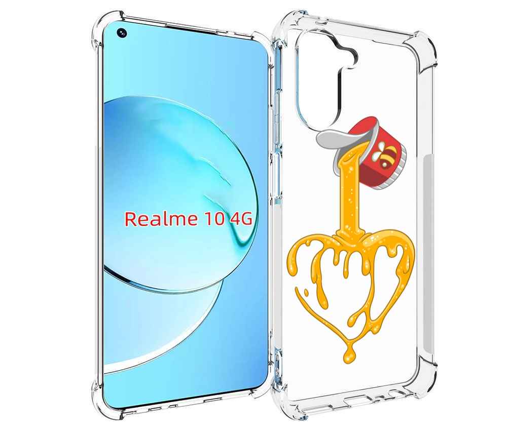 

Чехол MyPads медовое сердце для Realme 10, Прозрачный, Tocco