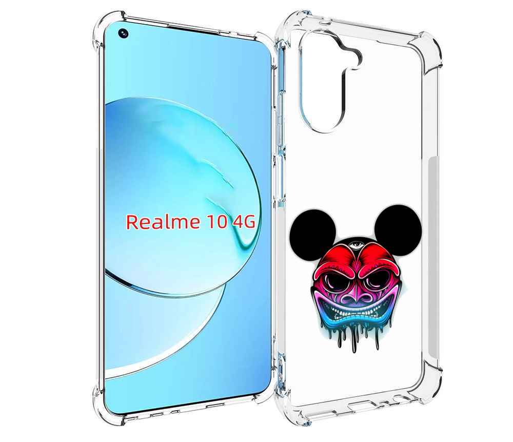 

Чехол MyPads микки в маске для Realme 10, Прозрачный, Tocco