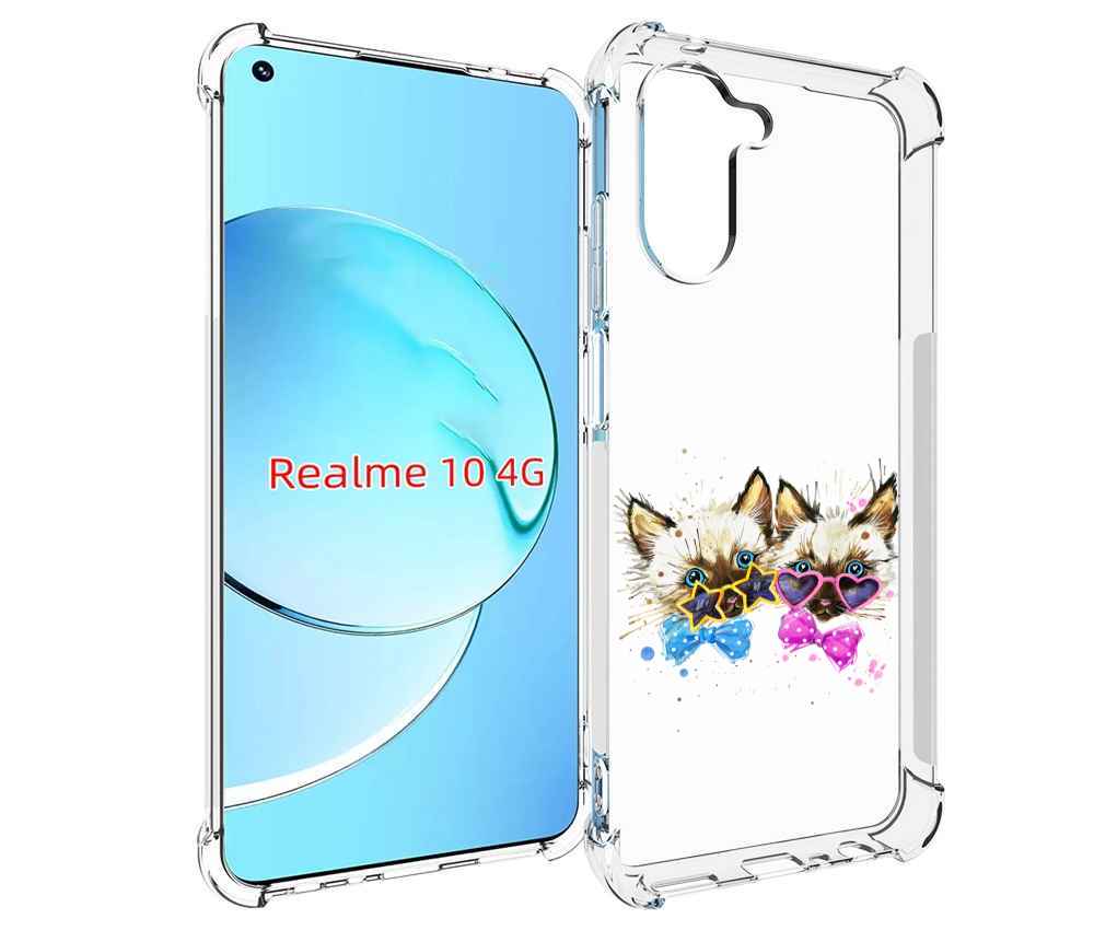 

Чехол MyPads милые котята для Realme 10, Прозрачный, Tocco