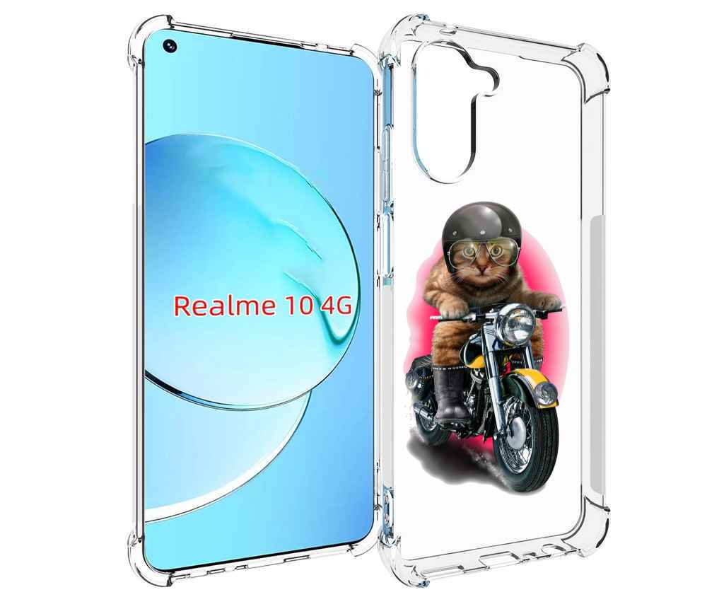 фото Чехол mypads мото-кот для realme 10