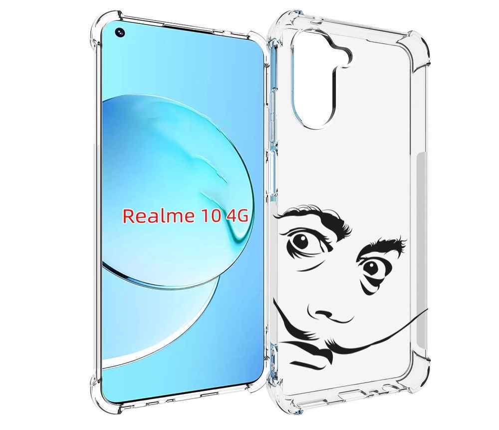

Чехол MyPads мужчина с длинными усами для Realme 10, Прозрачный, Tocco