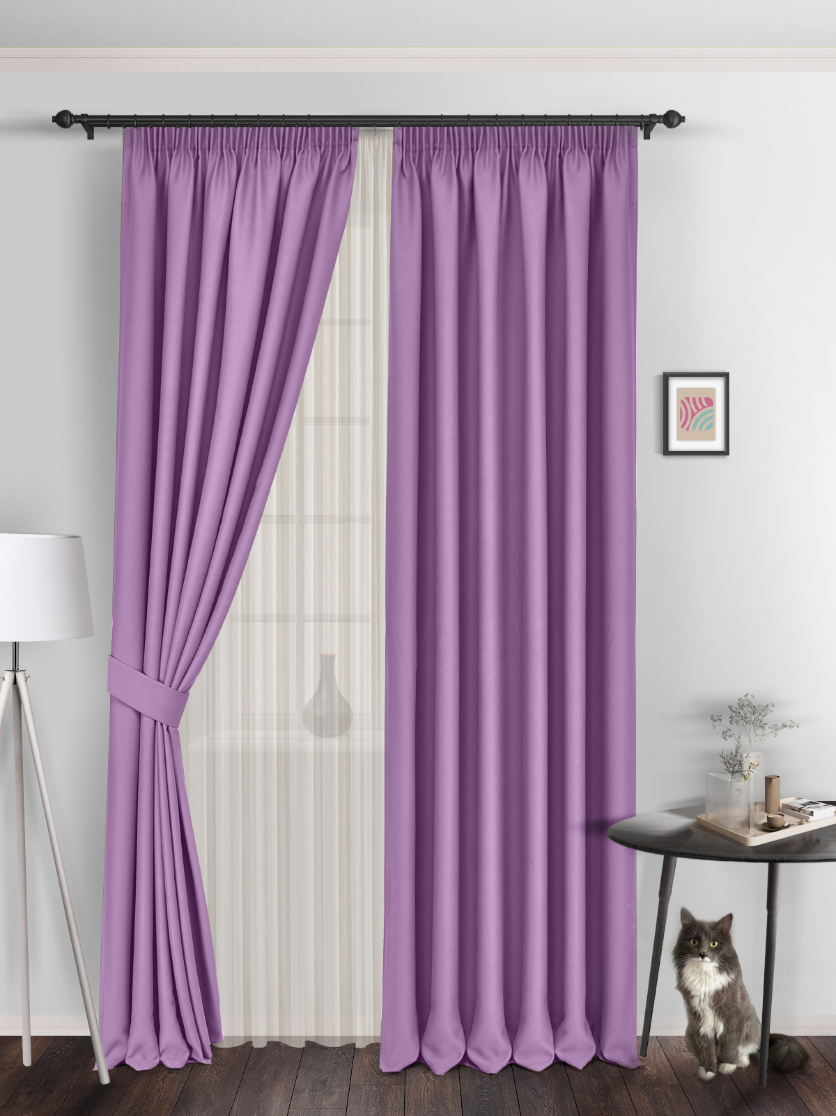 

Шторы блэкаут ВсеТканиТут bacio blackout 200х270 2 шт, k_BacioD16, bacio blackout