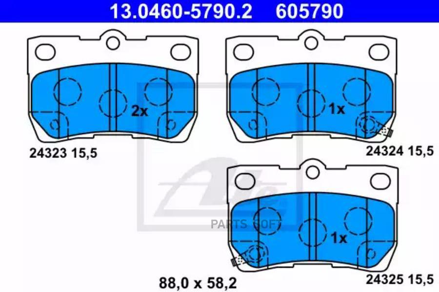 

Колодки дисковые з. lexus gs 300/430/is 2.5/2.2d 05> 13.0460-5790.2 =1181 02 [0446622190]