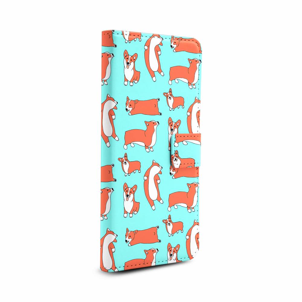 

Чехол Awog на Samsung Galaxy S10 Plus "Животный фон 20 book", Бирюзовый, 27185-1