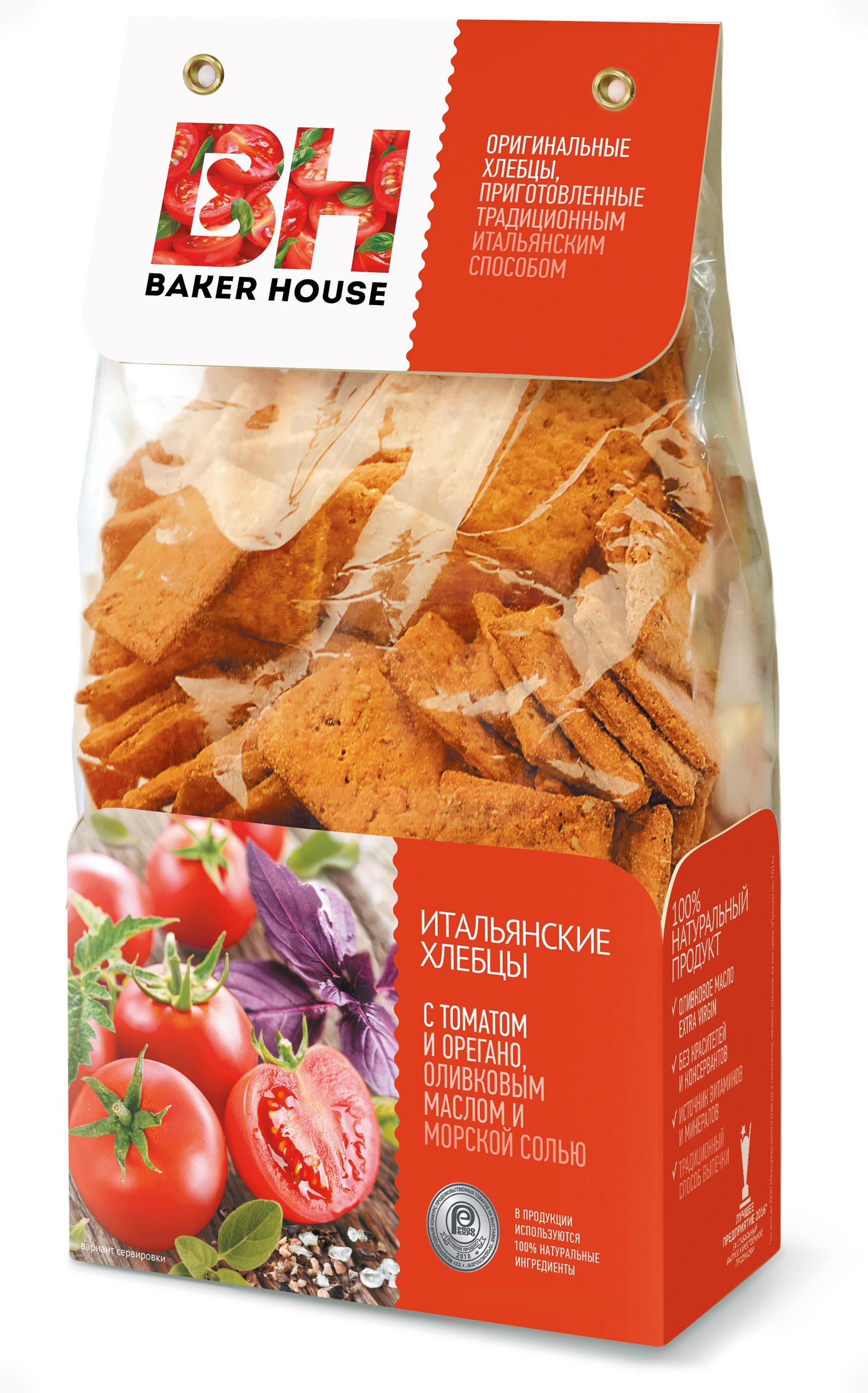 

Хлебец Baker House с томатом и орегано 250 г