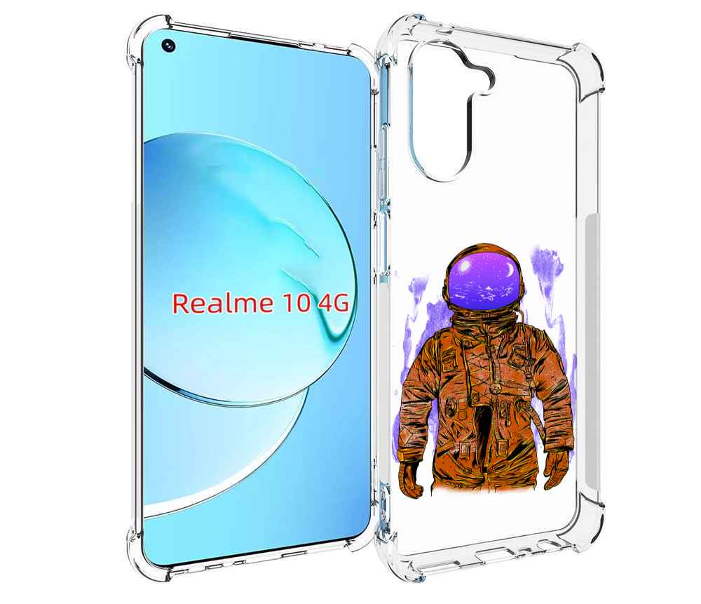 

Чехол MyPads нарисованный мужчина в скафандре для Realme 10, Прозрачный, Tocco