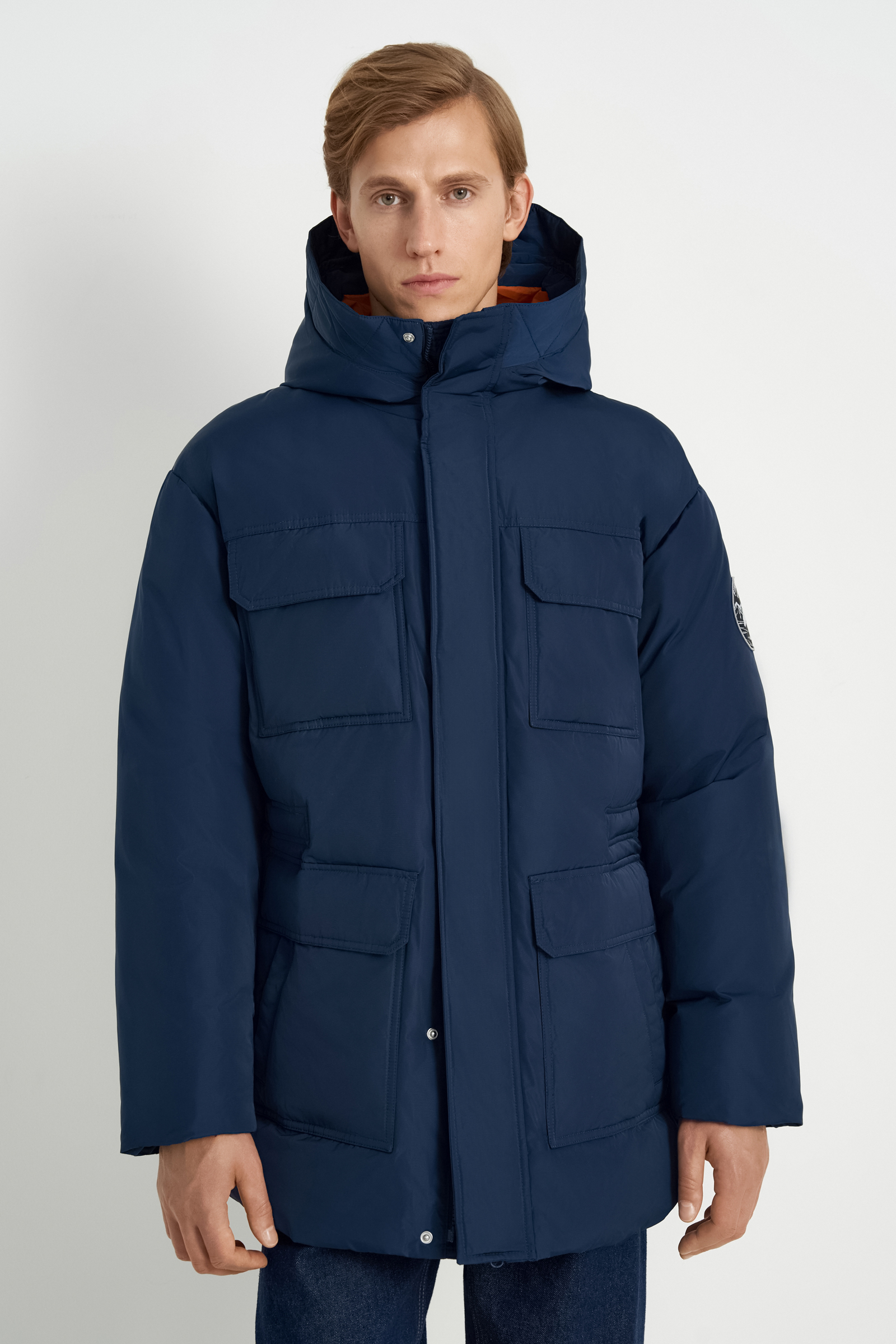 

Пуховик мужской Finn Flare FWE21039 синий 2XL, FWE21039