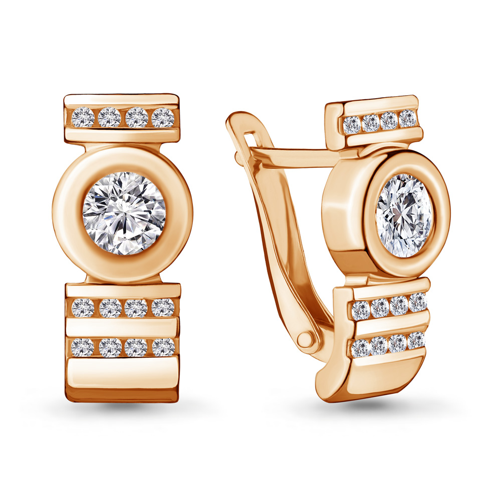

Серьги из серебра с фианитом Aquamarine 47192А_925_з, 47192А_925_з