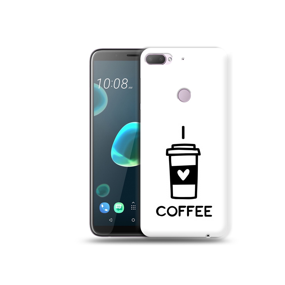

Чехол MyPads Tocco для HTC Desire 12 Plus Я люблю кофе, Прозрачный, Tocco