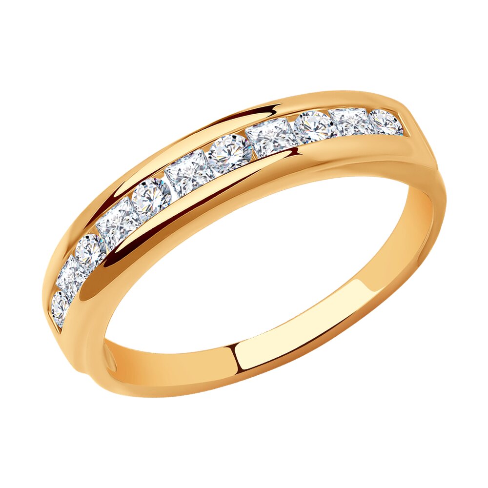 

Кольцо из золота р.  Diamant 51-110-01564-1, фианит, 51-110-01564-1