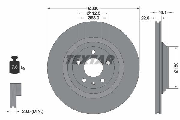 

Тормозной диск Textar для 92132603