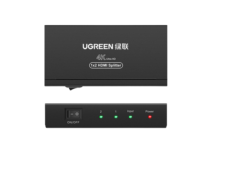 Разветвитель усилителя UGREEN 40201 1x2 HDMI Amplifier Splitter with 5V 2A DC adapter