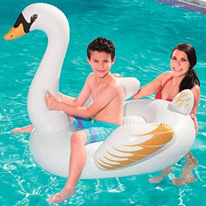 надувной матрас-плот лебедь 122х122 см от 3 лет bestway арт 41123 Интекс 1563₽
