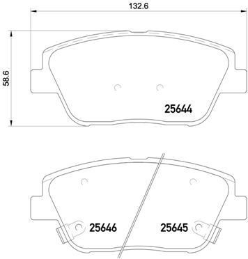 

P30066 колодки дисковые передние Hyundai Sonata V, KIA Optima 2.0/2.4/2.0CRDi 10>