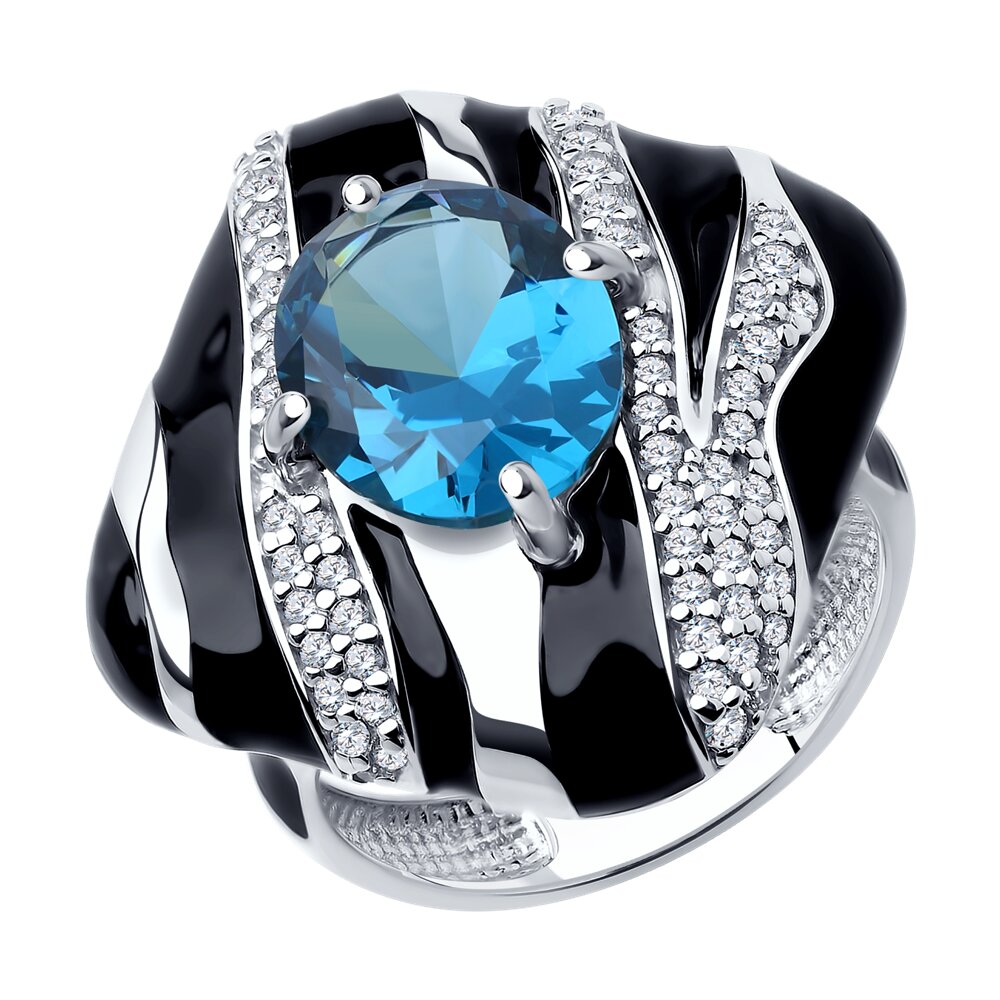 

Кольцо из серебра с ситаллом искусственным р. 19,5 Diamant 94-310-01606-1, 94-310-01606-1