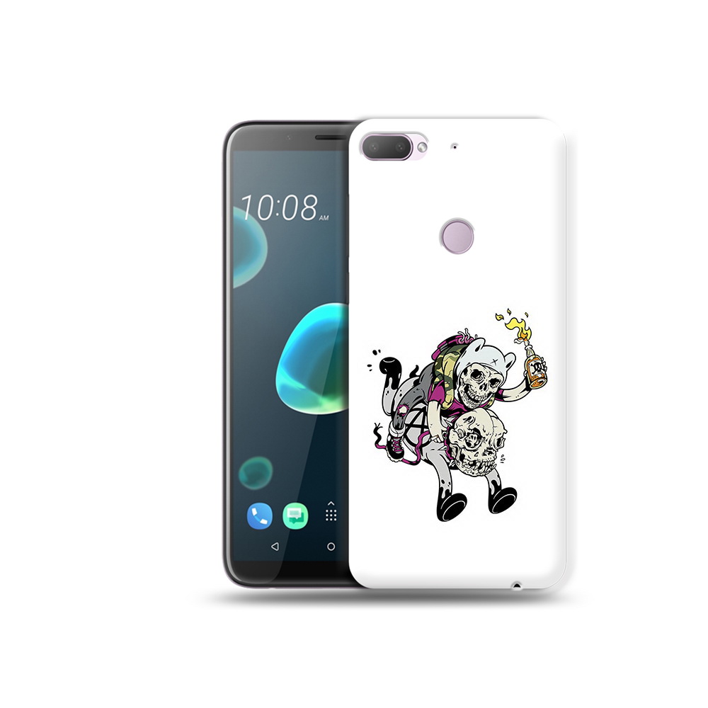 

Чехол MyPads Tocco для HTC Desire 12 Plus время приключений скелеты, Прозрачный, Tocco