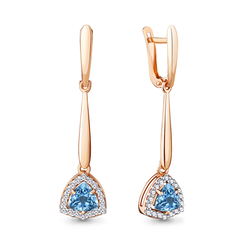 

Серьги из серебра с топазом Aquamarine 4719605А_925_з, 4719605А_925_з