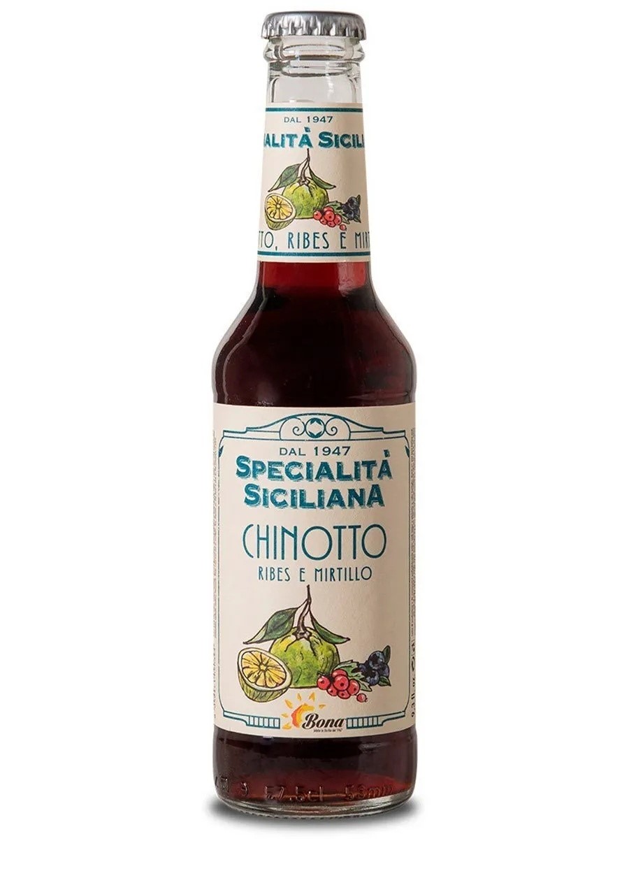 фото Лимонад bona chinotto из натурального настоя чинотто, смородины и черники, 275 мл х 12 шт