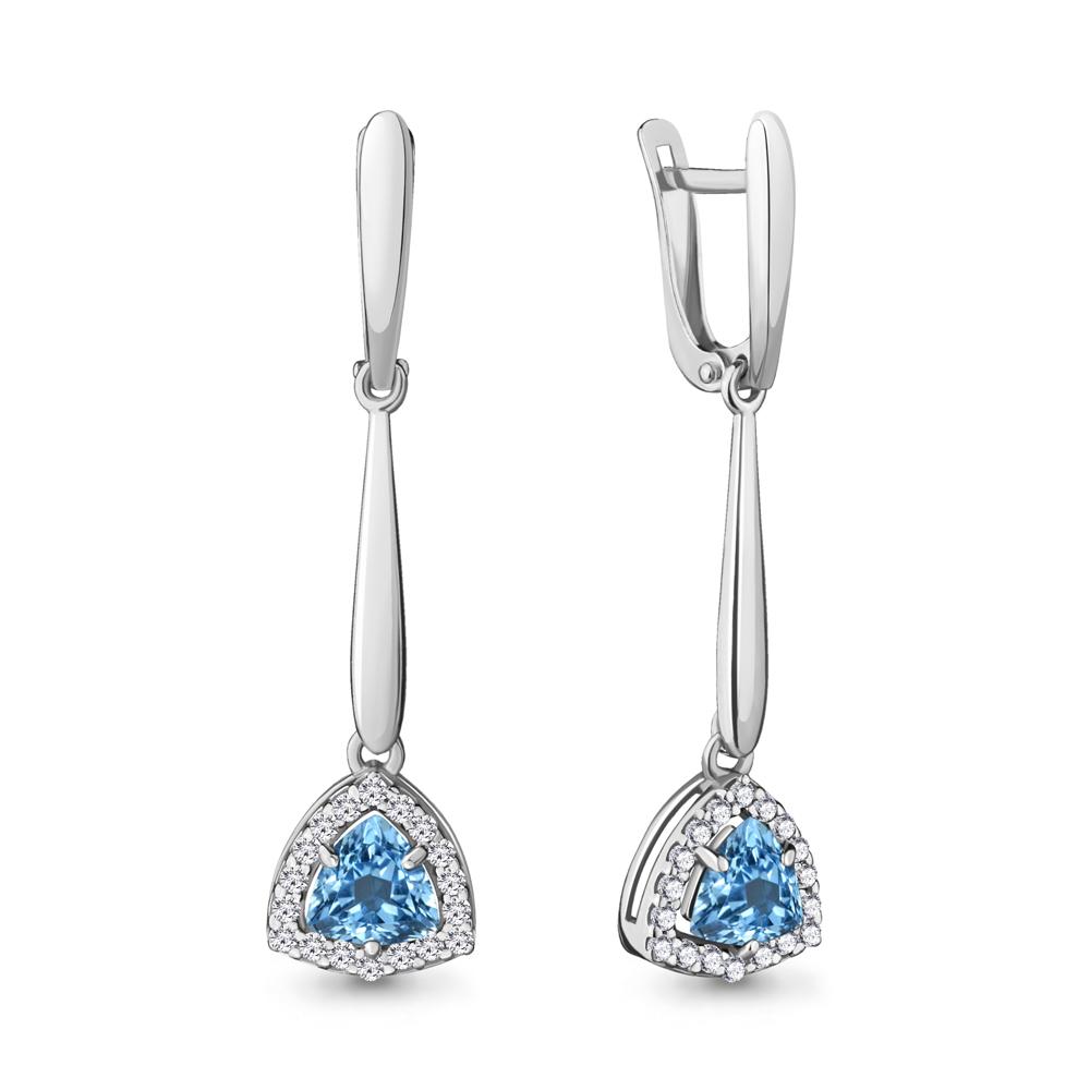 

Серьги из серебра с топазом Aquamarine 4719605А_925_р, 4719605А_925_р