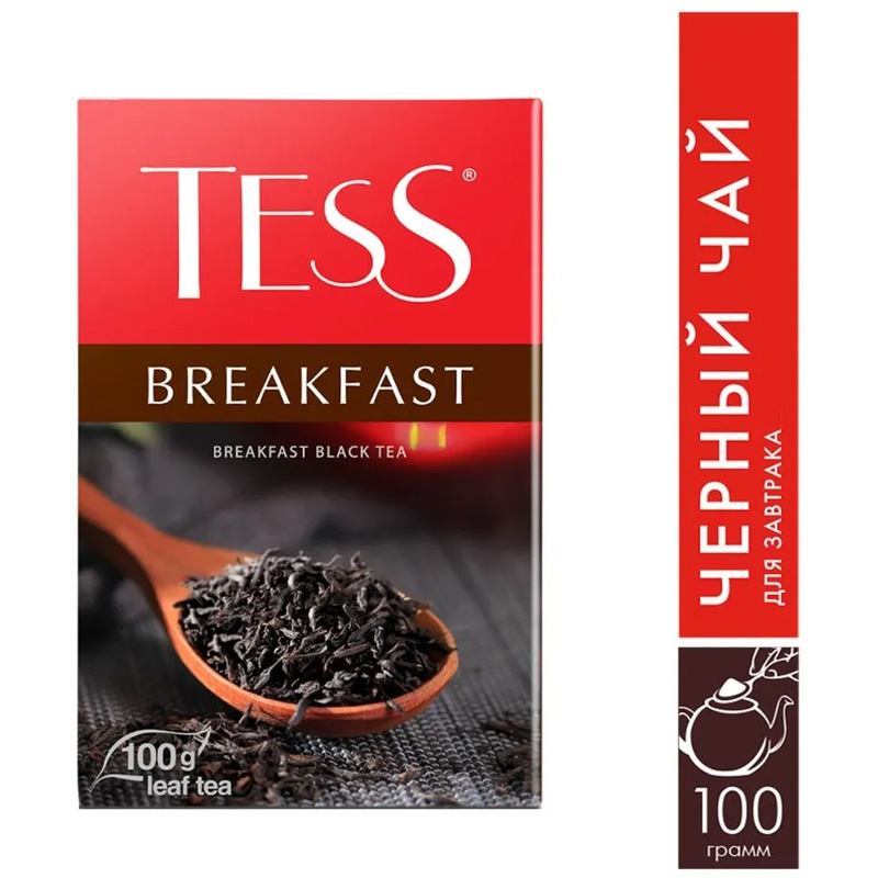 

Чай Tess Breakfast черный 100гр, 1401-15